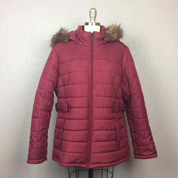 Faded Glory Jackets & Blazers - •Faded Glory• Winter Burgundy Jacket